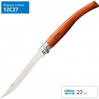 Нож филейный OPINEL №12, нержавеющая сталь, рукоять бубинга 000011