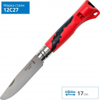 Нож OPINEL №7 OUTDOOR JUNIOR, красный 001897
